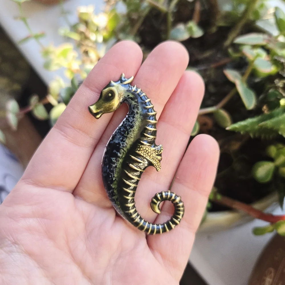 Vintage Seahorse Lapel Brooch Pin